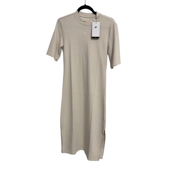 NWT Nike Essential Tight Midi Dress in Natural - Picture 3 of 6